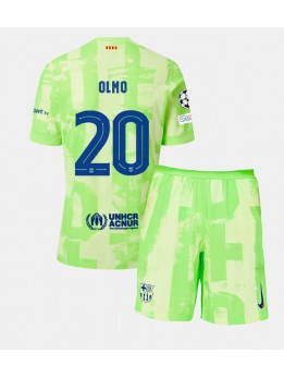 Barcelona Dani Olmo #20 Ausweichtrikot für Kinder 2024-25 Kurzarm (+ Kurze Hosen)